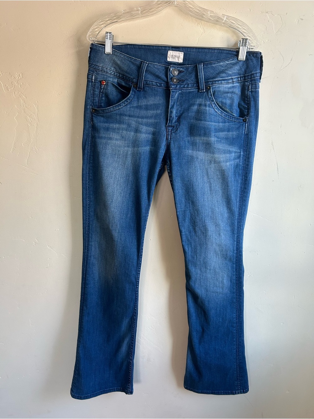 ▶️ Hudson Signature Bootcut Jeans Womens 30 Medium Wash Stretch Denim Mid Rise